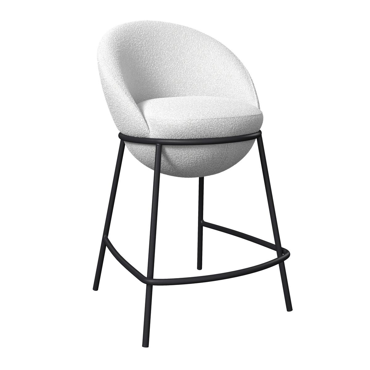 BAROVÁ ŽIDLE ZOA - černá/krémová, Moderní, kov/dřevo (50/110/58cm) - Bessagi Home