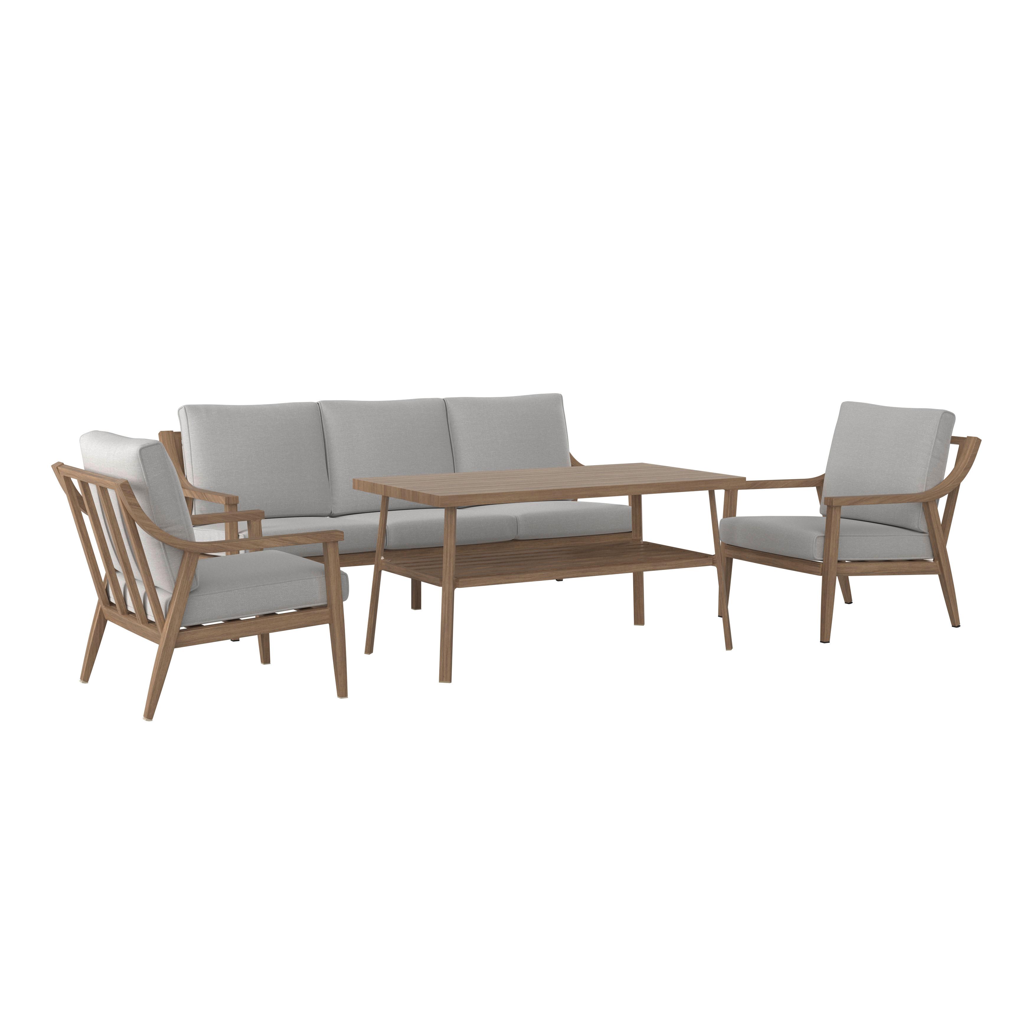 Loungegarnitur Elena - Beige/Naturfarben, MODERN, Textil/Metall - Beldano