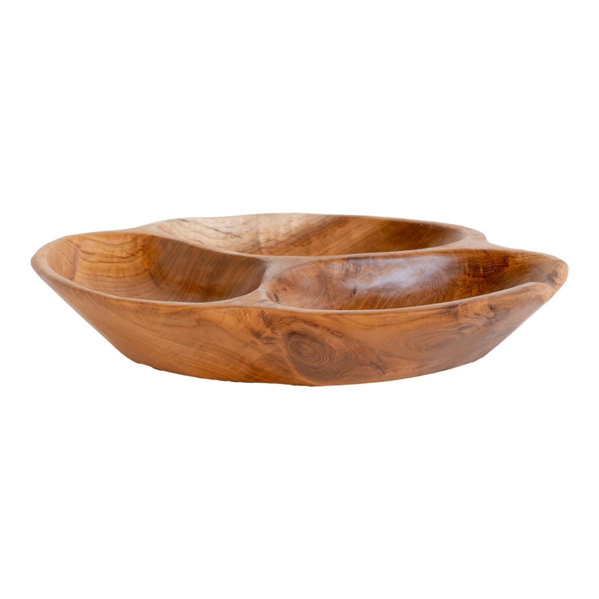 Obstschale Nola Teakfarben B: 30 cm - Teakfarben, Design, Holz (30/5/30cm)