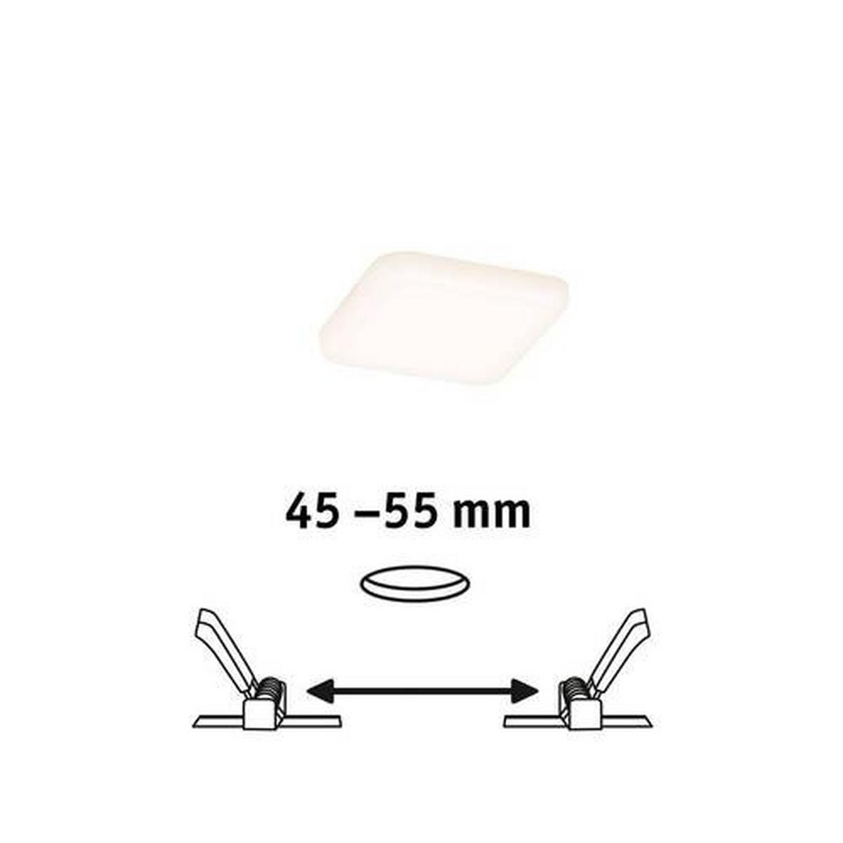 LED-Paneel L: 7,5 cm 92393 - Weiß, Design, Kunststoff (7,5/7,5/1cm) - Paulmann