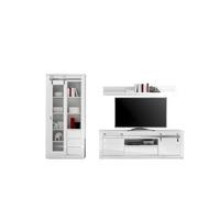 WOHNWAND Daytona Weiß HG B: 309cm - Weiß Hochglanz/Weiß, Design, Holzwerkstoff (309/200/43cm) - Livetastic