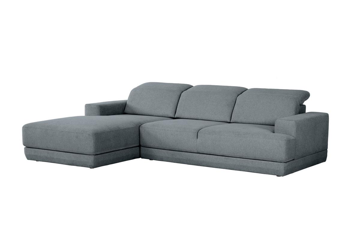 Ecksofa Frans Grau S: 204 Cm - Schwarz/Grau, Design, Textil (204/293cm) - MID.YOU