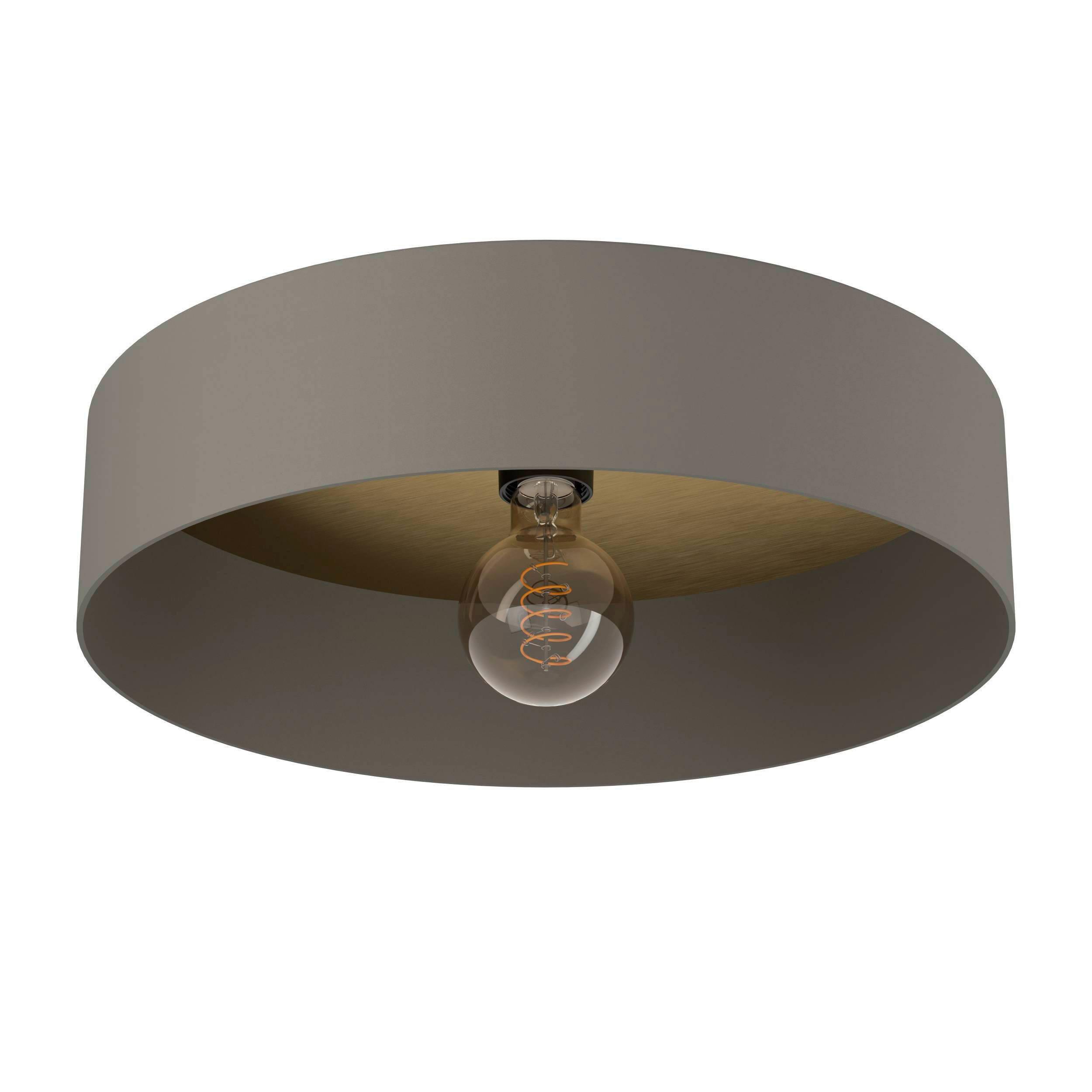 Deckenleuchte 900837_duaia - Messingfarben/Braun, KONVENTIONELL, Holz/Metall (42/16cm) - Eglo