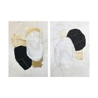 SADA OBRAZOV CRYSTAL - viacfarebná, Basics, drevo/textil (50/70cm)