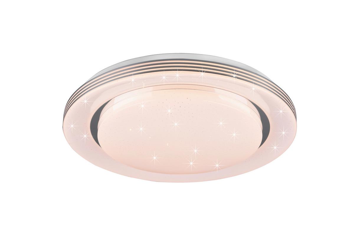 LED-Deckenleuchte Atria Ø 58 cm mit Sternenhimmel - Weiß, Basics, Kunststoff (58/8cm)