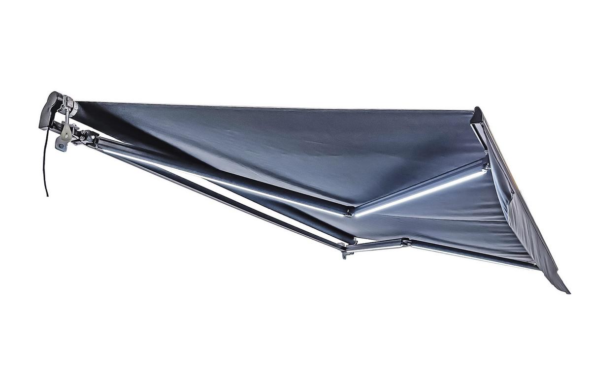 MARKISE ELEKTR. MARKISE 395X250 ANTHR. - Dunkelgrau/Anthrazit, MODERN, Kunststoff/Metall (250/20/395cm) - Gardenson