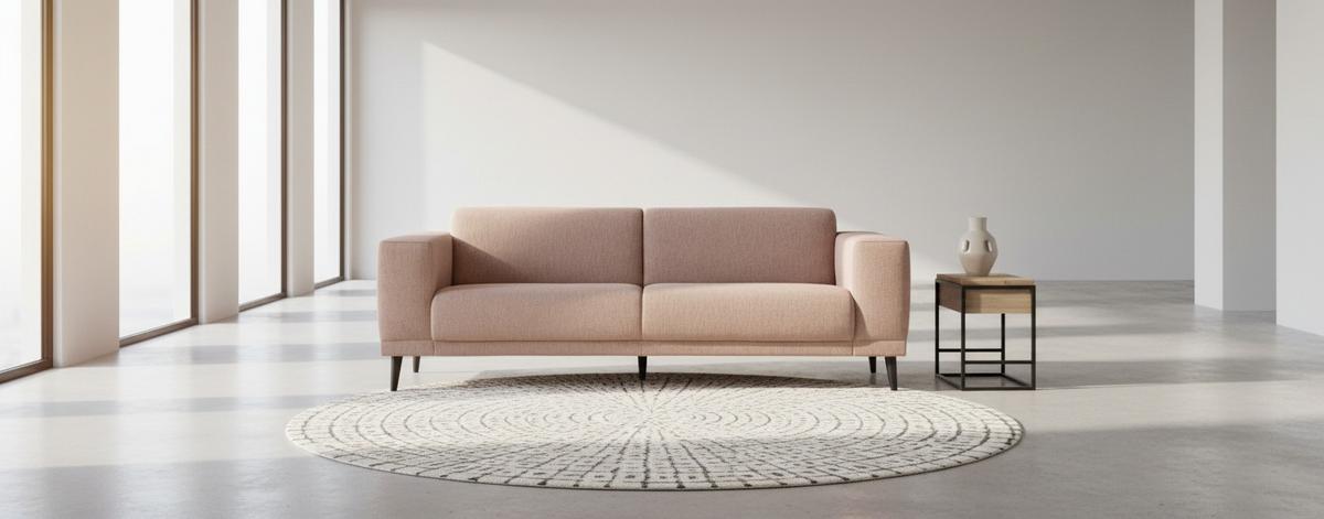 3-sitzer-sofa Oslo Taupe B: 218 Cm - Taupe/Schwarz, Design, Textil (218/77/93cm) - MID.YOU