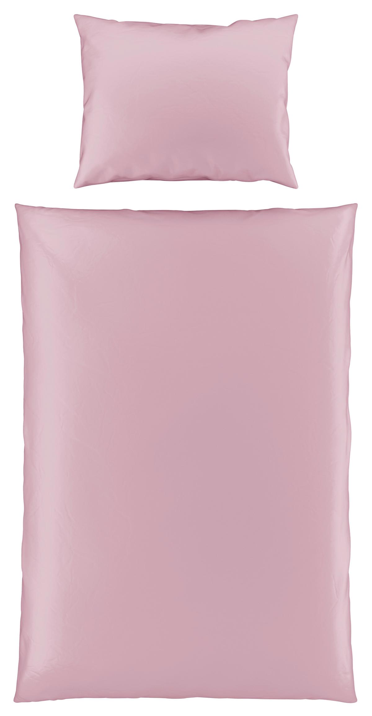 Bettwäsche 140x200 cm Lydia Satin, Rosa - Rosa, MODERN, Textil - Luca Bessoni