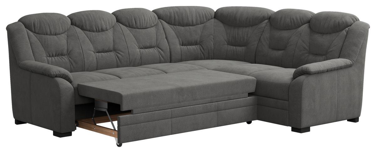Ecksofa Marcus Anthrazit S: 263x211 cm - Anthrazit/Schwarz, Basics, Textil (263/211cm) - MID.YOU