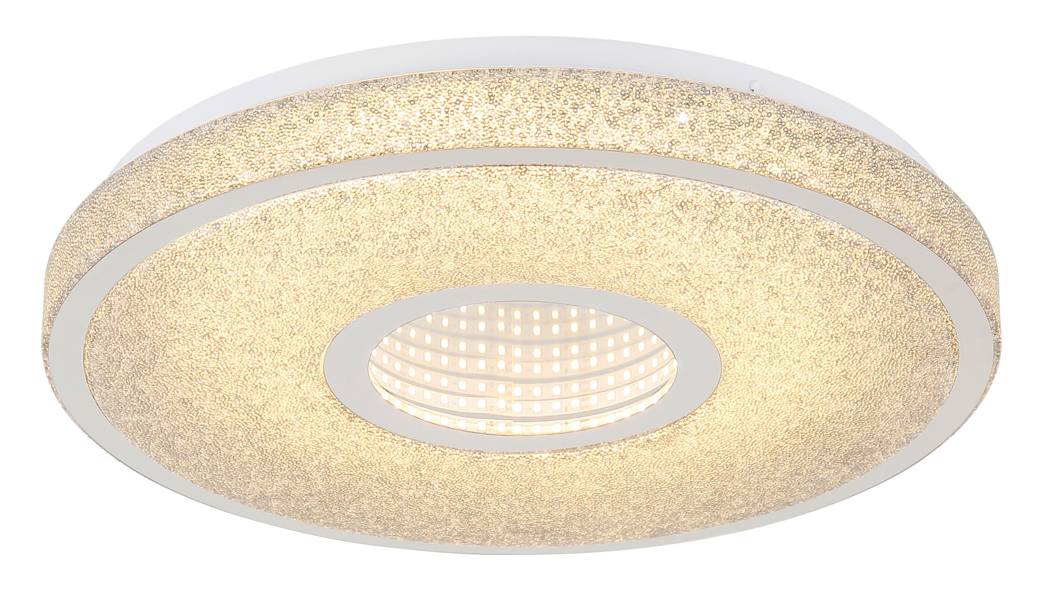 Led-deckenleuchte 41264tk Astania - Klar/Chromfarben, Basics, Kunststoff/Metall (38/6,5cm) - Globo