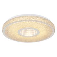 LED-Deckenleuchte 41264tk Astania - Klar/Chromfarben, Basics, Kunststoff/Metall (38/6,5cm) - Globo