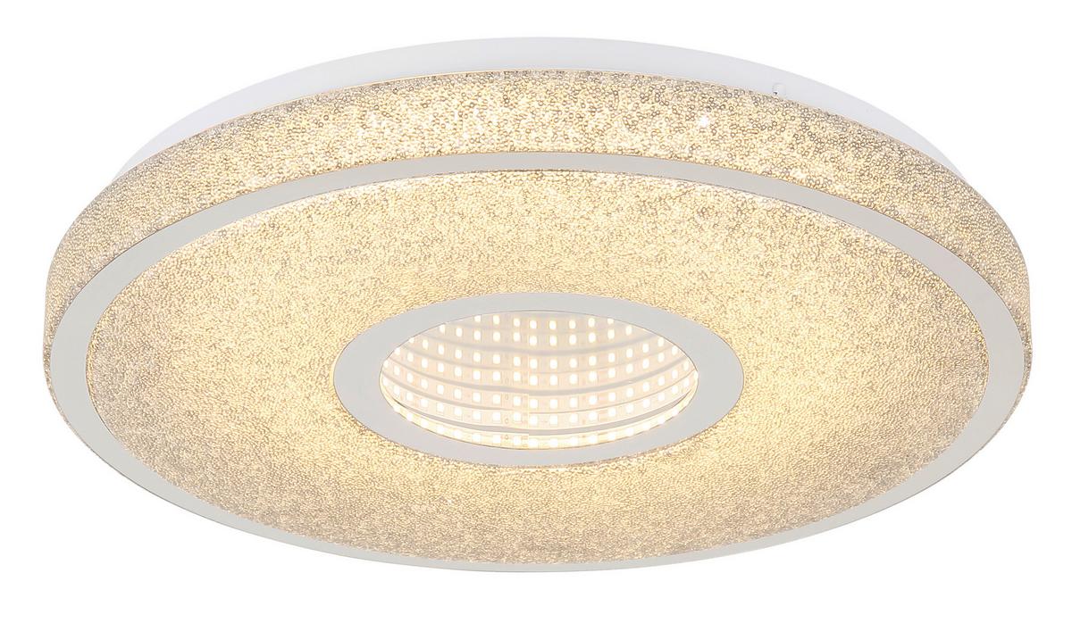 LED-Deckenleuchte 41264tk Astania - Klar/Chromfarben, Basics, Kunststoff/Metall (38/6,5cm) - Globo