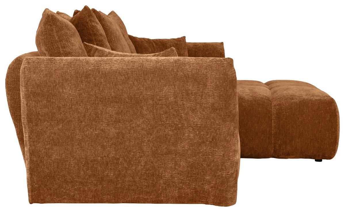 Univerzálna sedačka CAMMELLIO, oranžová ženilka, 7 vankúšov - oranžová/čierna, Modern, textil (296/189cm) - Mömax