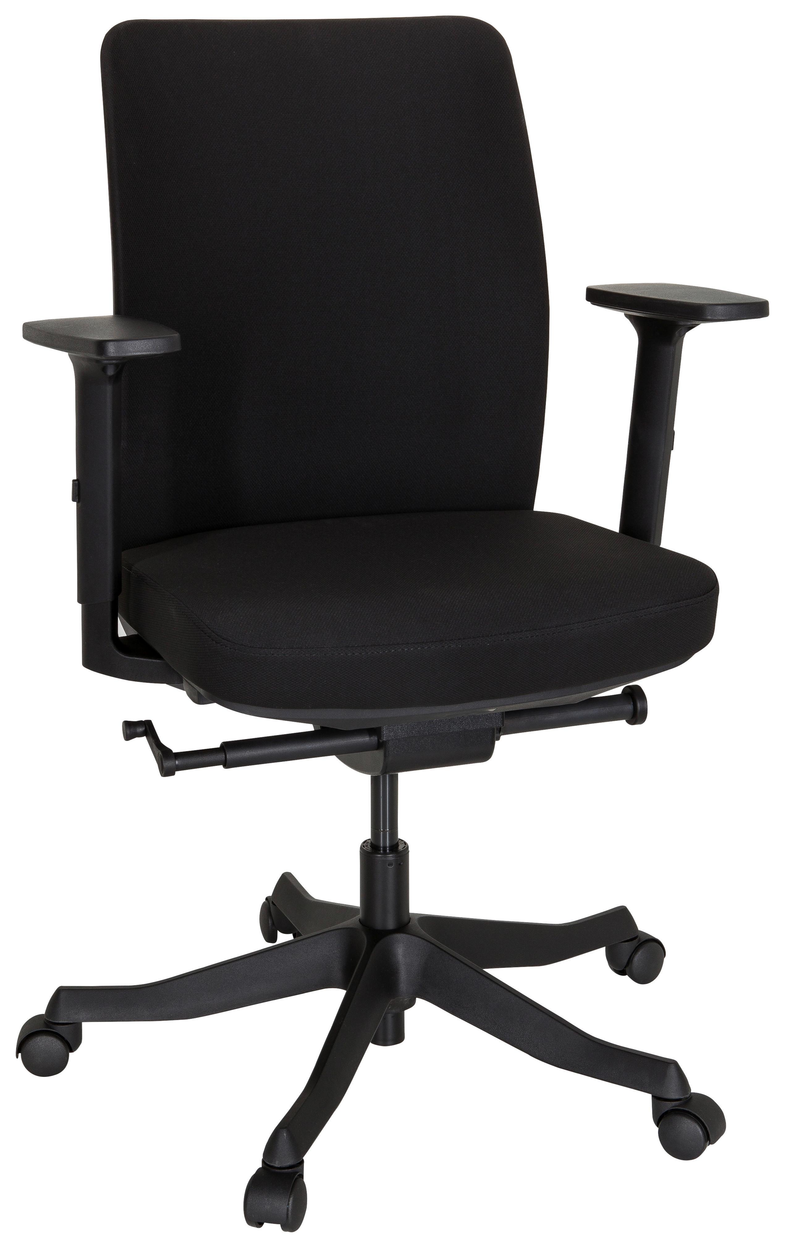 Drehstuhl Senator Schwarz - Schwarz, MODERN, Kunststoff/Textil (68/111/60cm) - MID.YOU