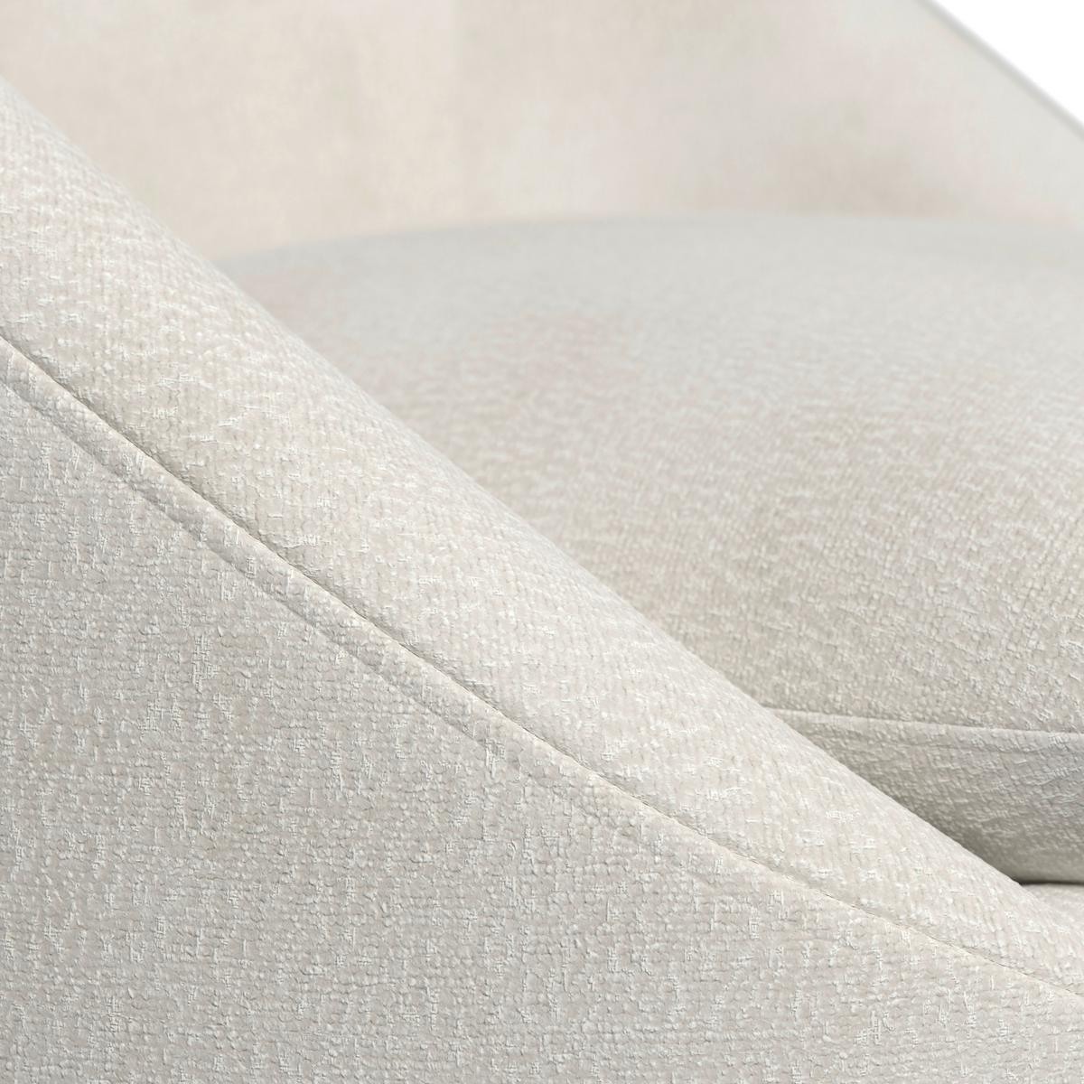 Relaxačné kreslo DORA, biela ženilka - čierna/biela, Modern, kov/drevo (77/74/73cm) - Bessagi Home