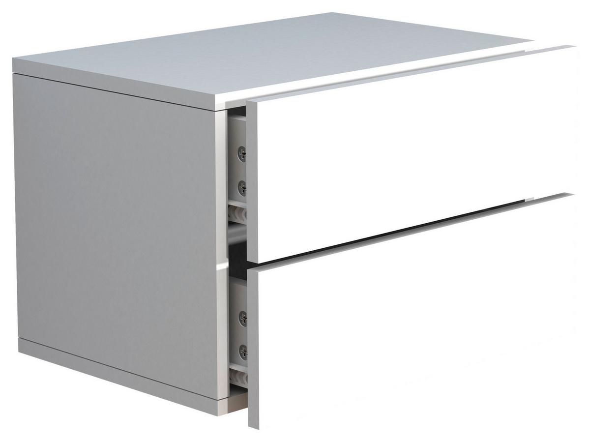 Nachtkästchen USAl L B: 45 cm Weiß - Weiß, MODERN, Holzwerkstoff (45/30/32cm) - MID.YOU