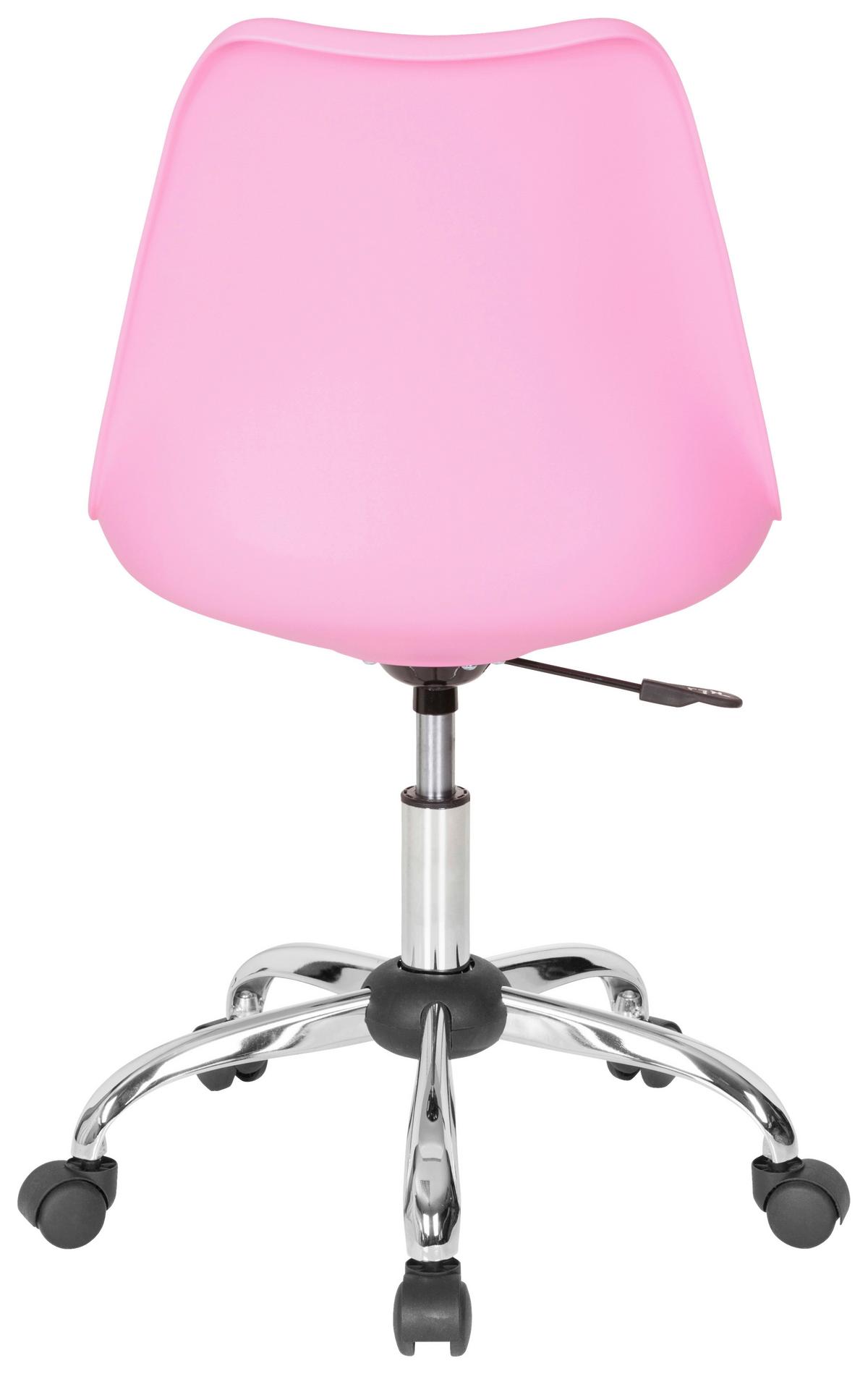 Drehstuhl Fancy pro Lederlook Pink bis 80kg - Pink, MODERN, Kunststoff/Textil (48/86/54cm) - MID.YOU
