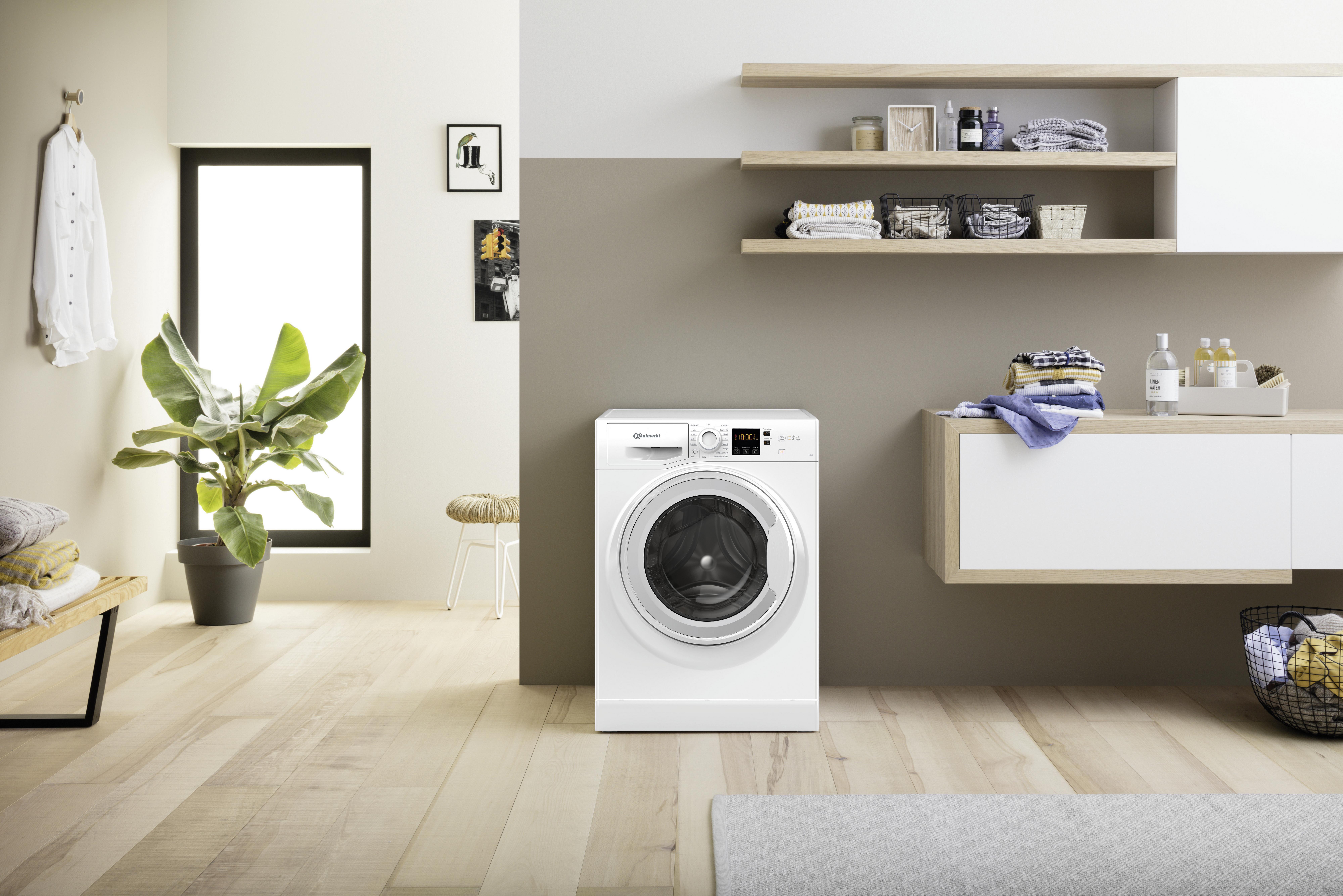 Waschmaschine Bpw 814 B 8 Kg 1351 U/min Mit Auslaufschutz - Weiß, Basics (59,5/85/60,5cm) - Bauknecht