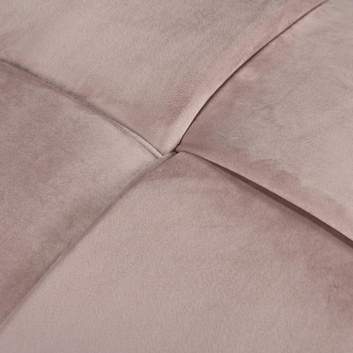 Štvorcová taburetka ELLIOT, hnedofialová, max. do 120 kg - čierna/pink, Modern, drevo/textil (46/41/46cm) - Mömax