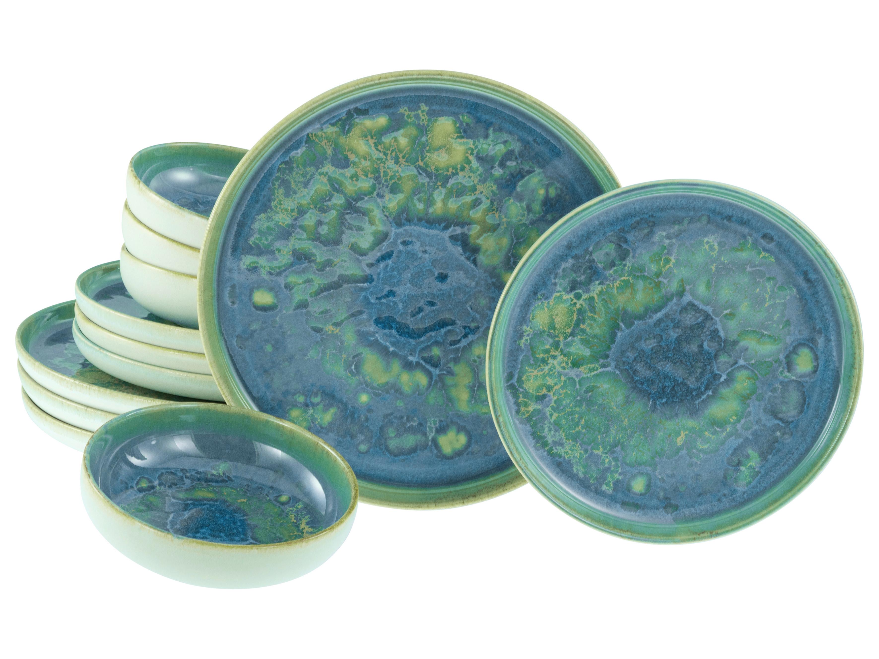 Tafelservice Yuki Uno Multicolor 12--Teilig - Multicolor, Basics, Keramik - Creatable