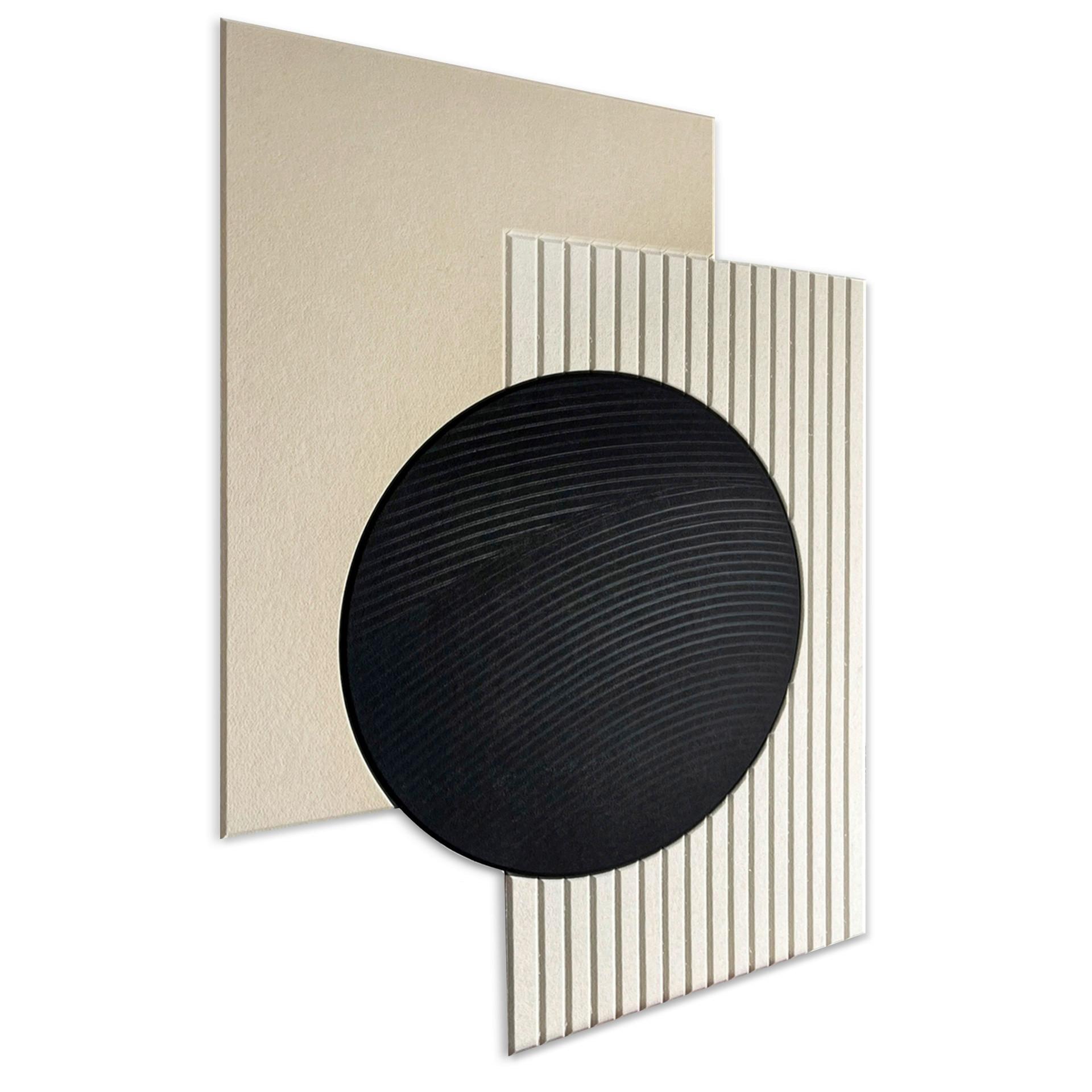 Akustický panel MARLA - černá/béžová, textil (90/120cm) - Premium Living