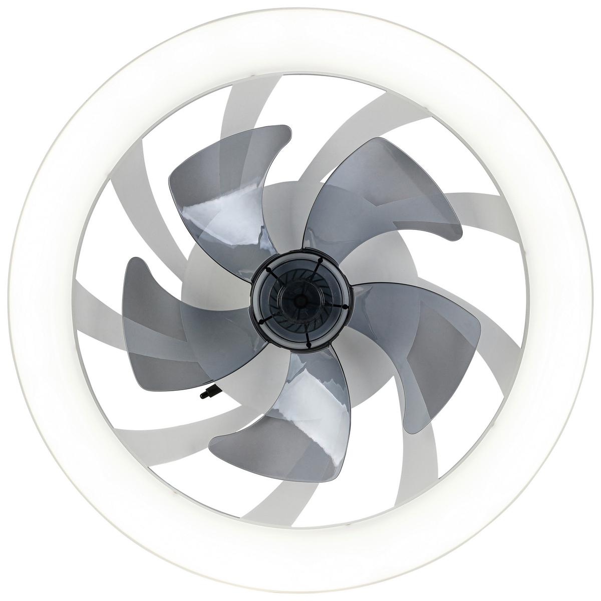 STROPNÍ VENTILÁTOR VIRTI - šedá/bílá, Moderní, plast (50/12cm) - Mömax