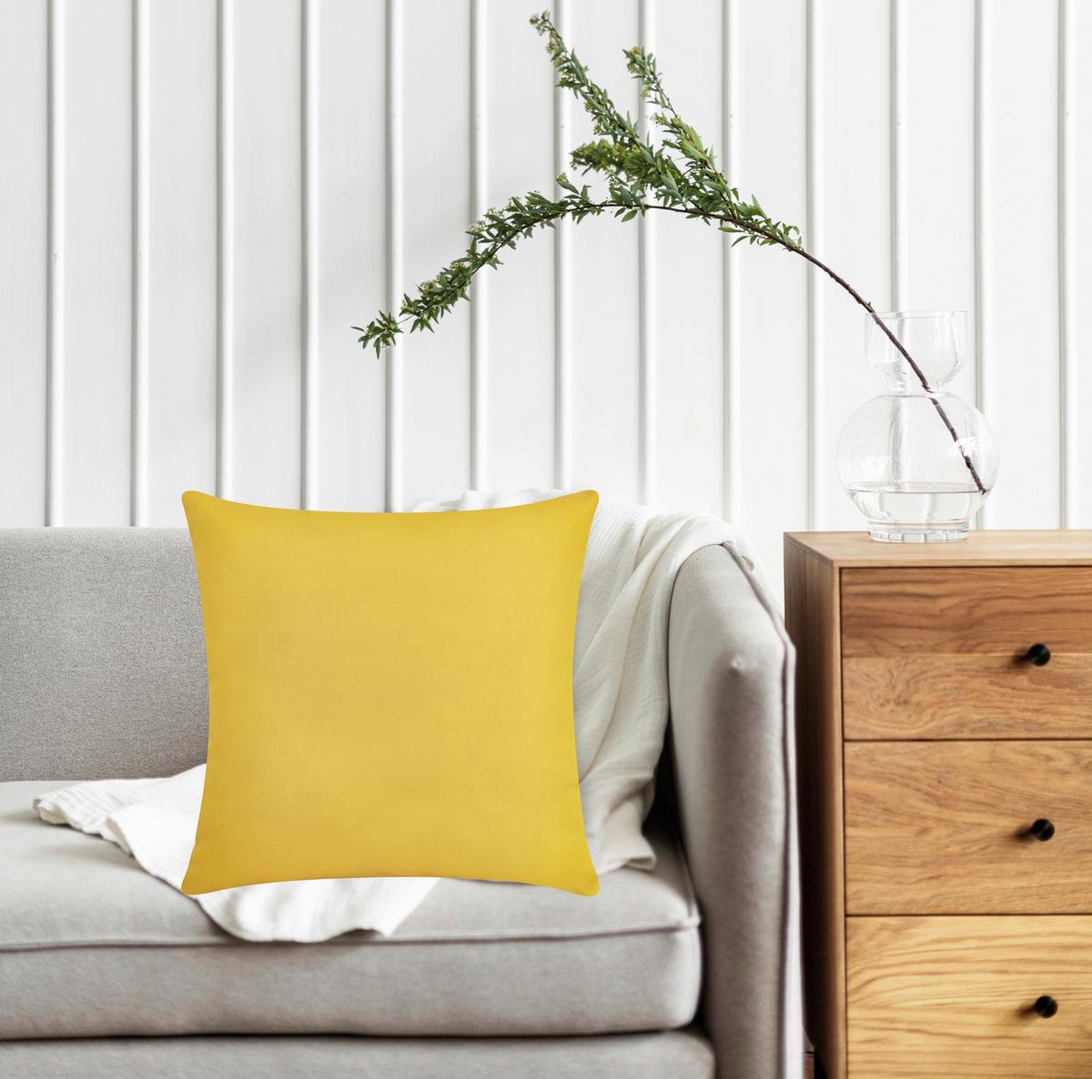 Loungekissen Rückenkissen Ibiza 45x45 cm Honig, Waschbar - Honig, MODERN, Textil (45/45cm) - Luca Bessoni