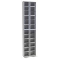CD Regál Almera š: 42 cm biely - biela, Konventionell, kompozitné drevo (42/183/20cm) - MID.YOU