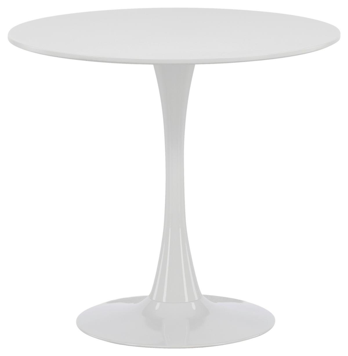 Esstisch Hamden - Hellgrau/Weiß, Design, Holzwerkstoff/Metall (80/80/75cm) - Livetastic
