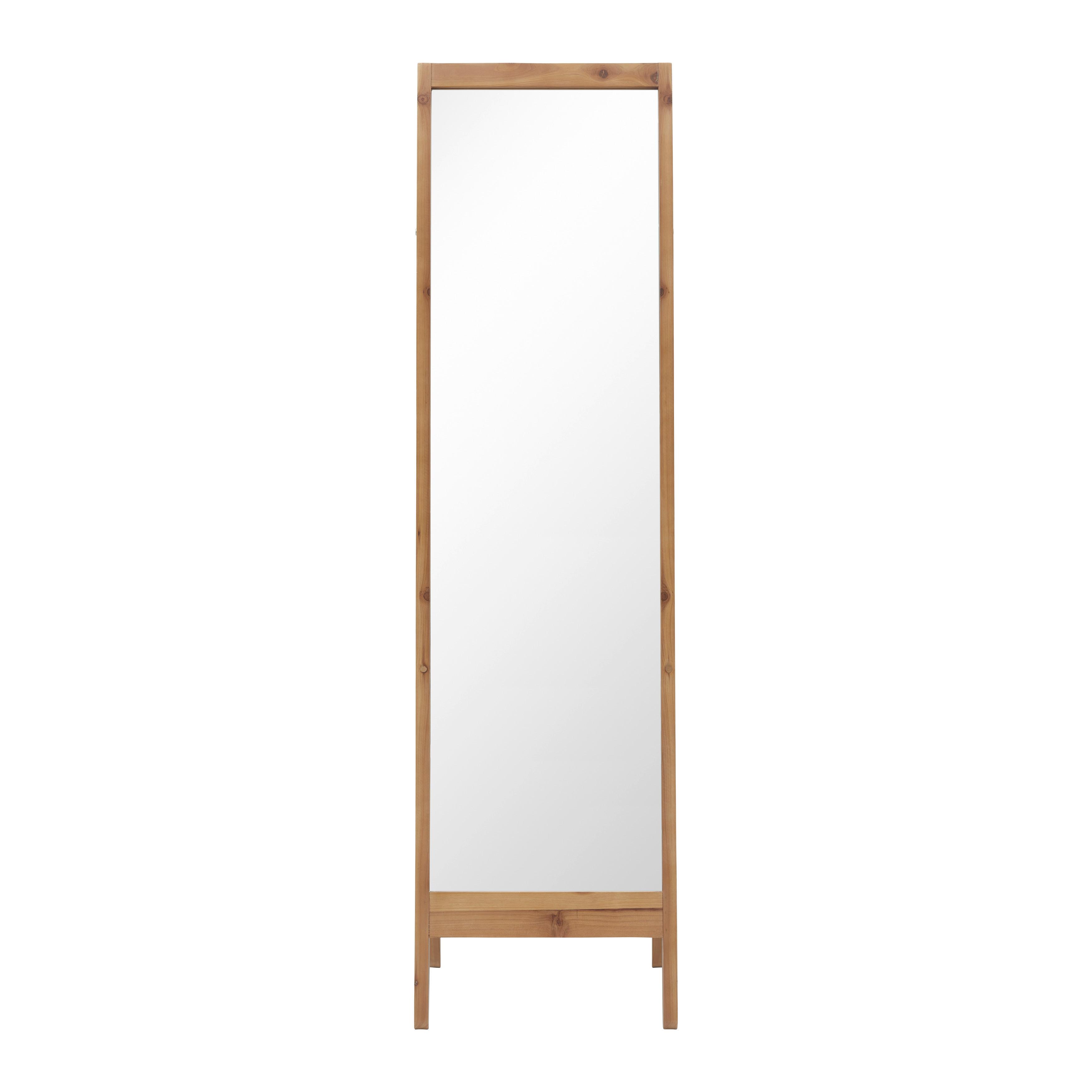 Zrcadlo Milias - přírodní barvy, Moderní, dřevo/sklo (46/173/55cm) - P & B