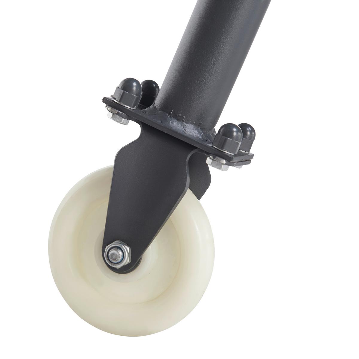 Doppel-Sonnenliege Sintra Stahl, Textil mit Rollen - Grau, MODERN, Kunststoff/Textil (200/165/200cm) - Luca Bessoni