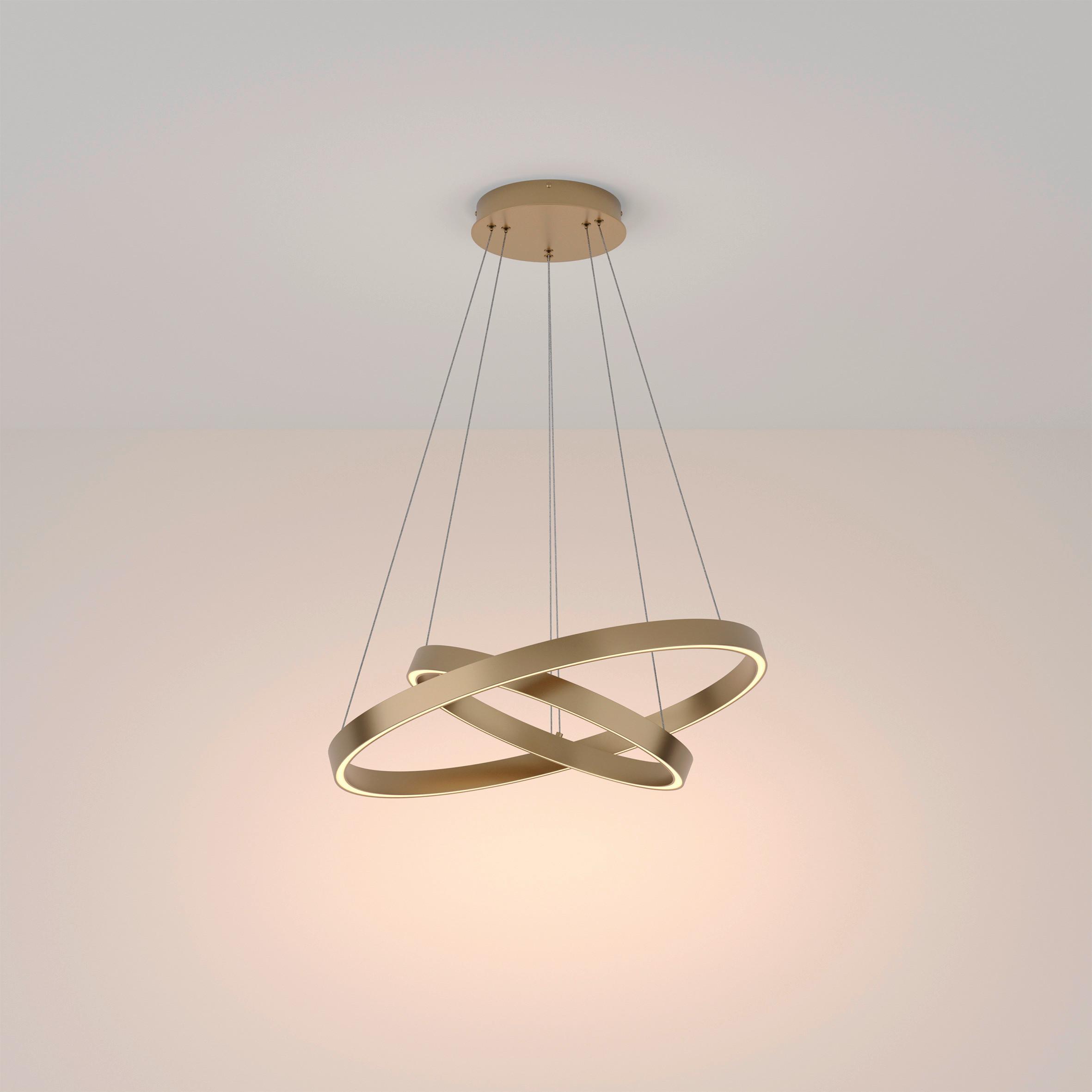 Pendelleuchte Rim - Messingfarben, Trend, Metall (60/100/60cm) - MAYTONI