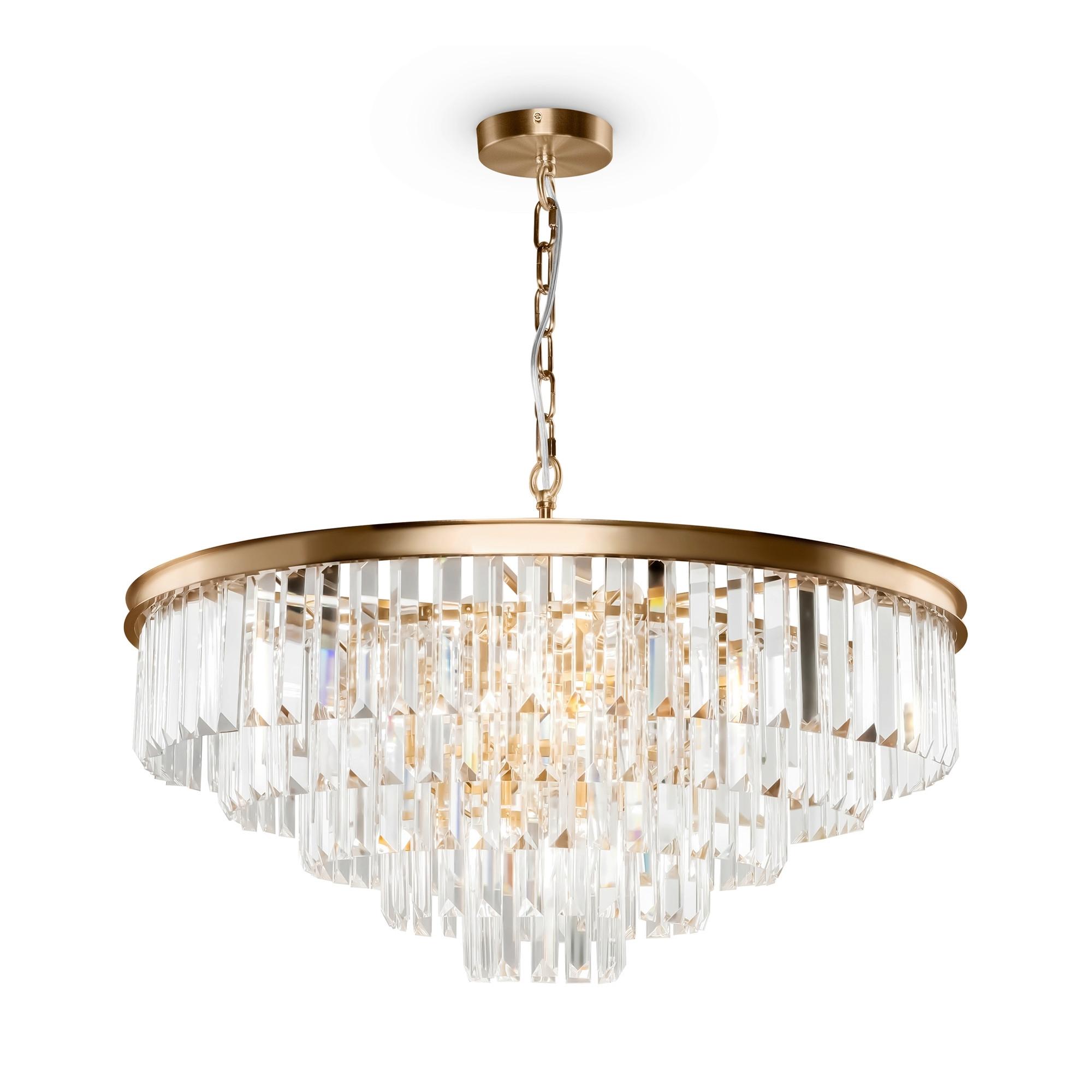 Kronleuchter Revero - Messingfarben, Trend, Glas/Metall (70/70/45cm) - MAYTONI