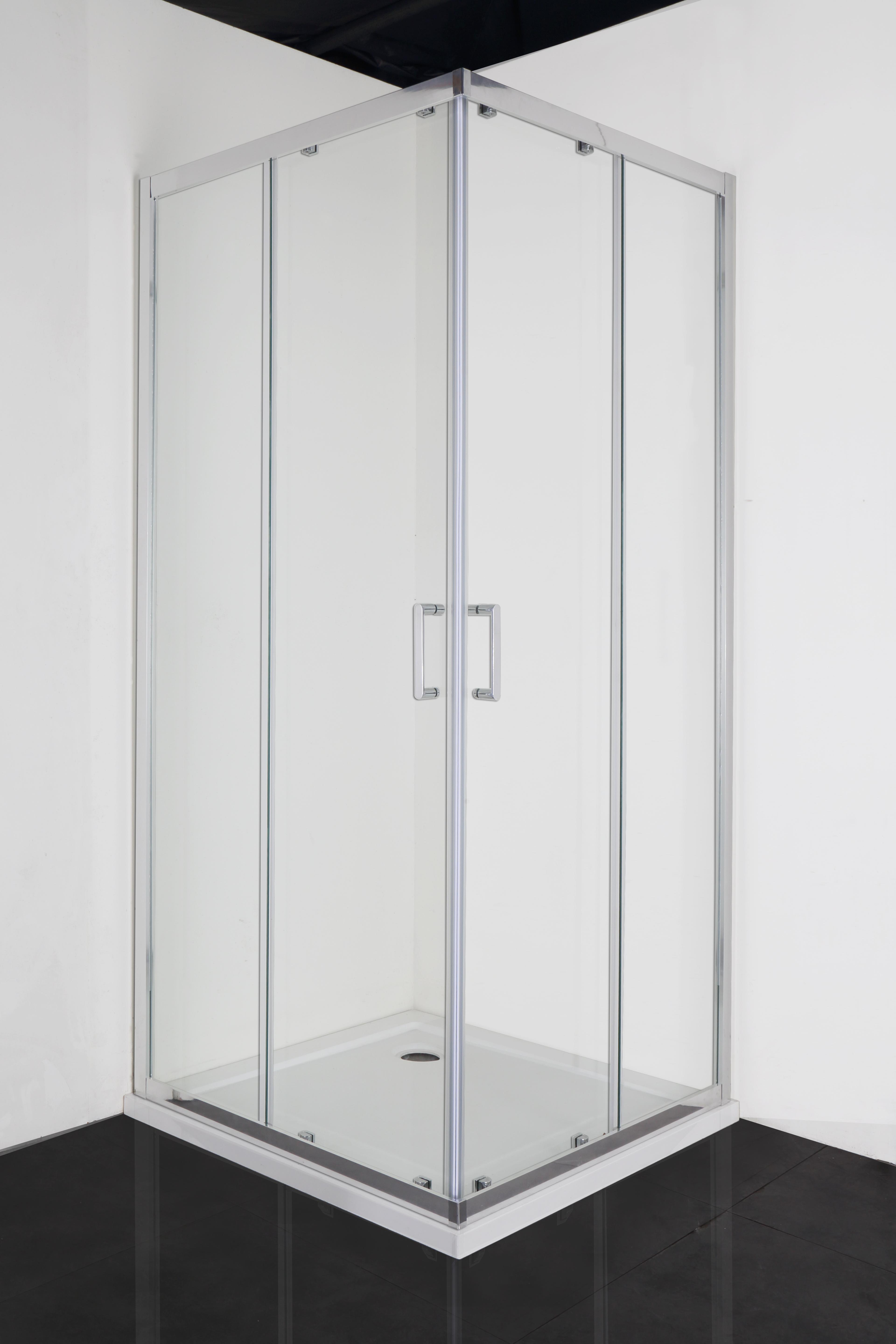 Duschkabine Elite 90x195x90cm - Chromfarben, LIFESTYLE, Glas (90/195/90cm)