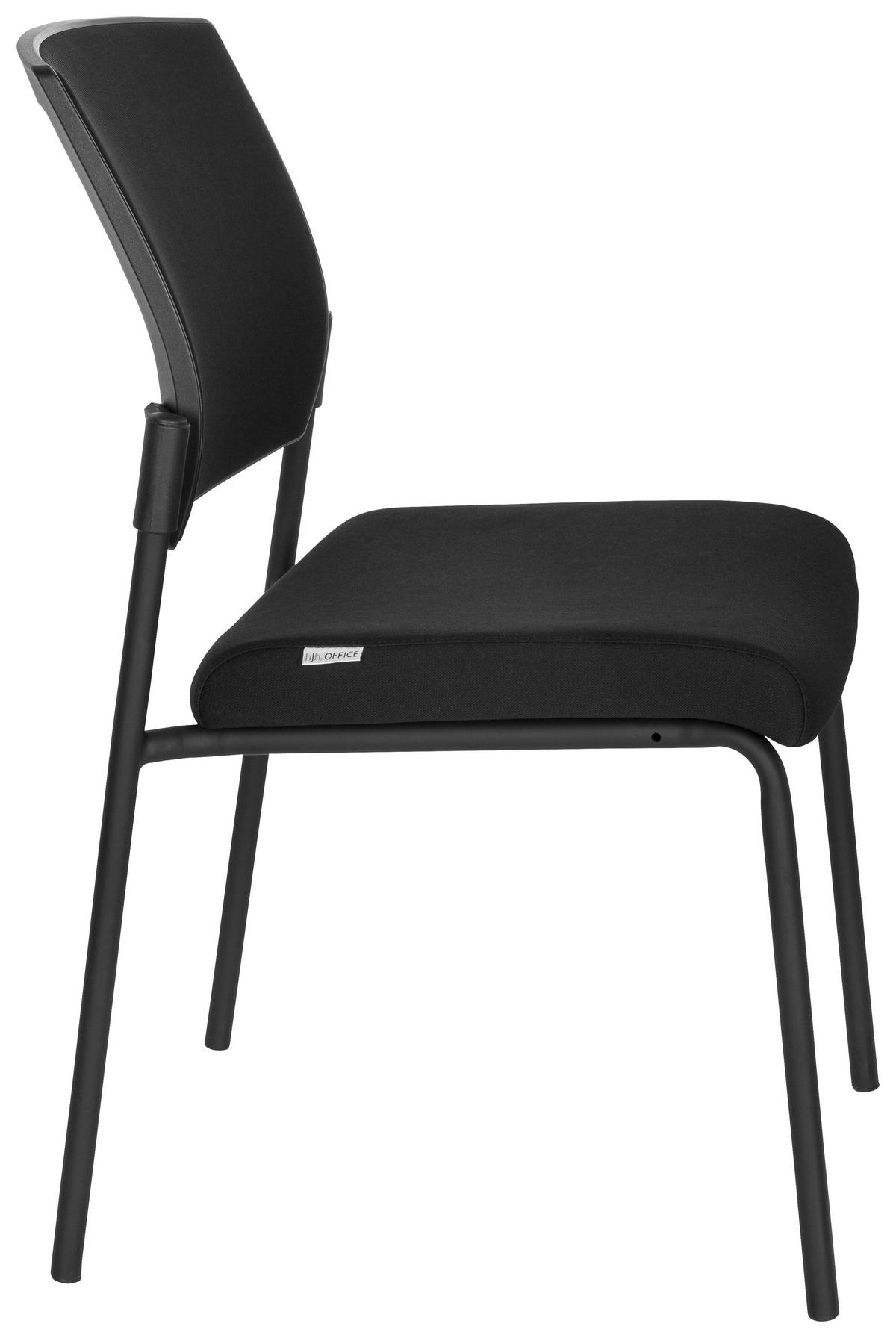 Besucherstuhl K9 V Pro Schwarz - Schwarz, MODERN, Textil/Metall (48/90/58cm) - MID.YOU