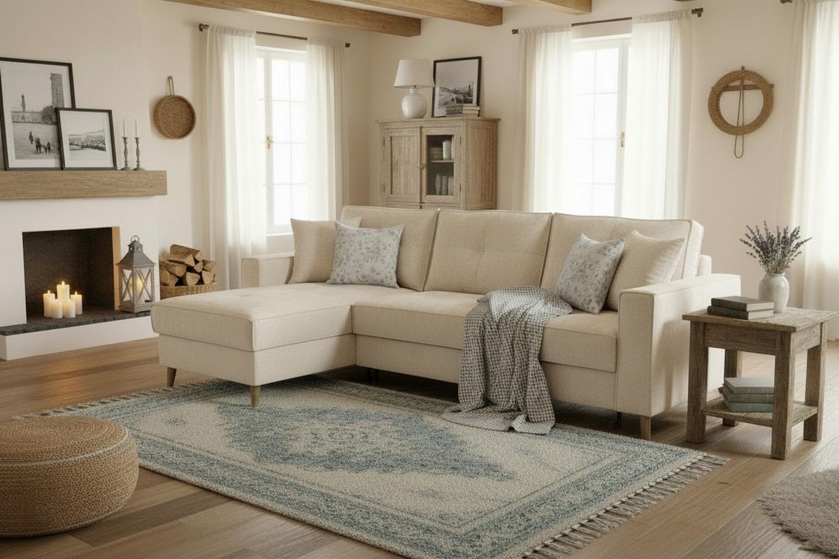 Ecksofa Bergen Beige S: 257 Cm - Beige, Design, Textil (257/159cm) - MID.YOU