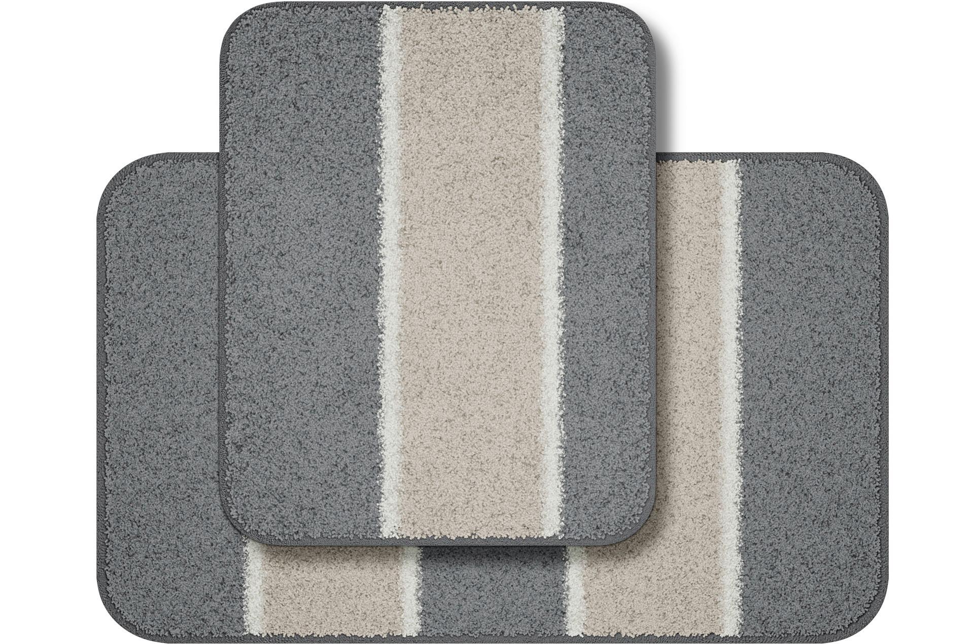 Bademattenset Waymore 2er Set - Anthrazit, Basics, Textil (50x80/40x50cm) - Grund