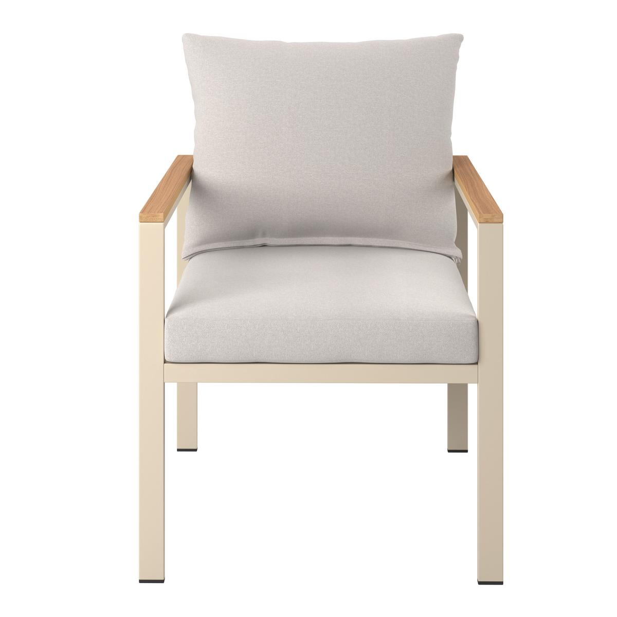 Loungegarnitur München - Beige/Hellgrau, MODERN, Glas/Textil (65/70/108cm) - Beldano