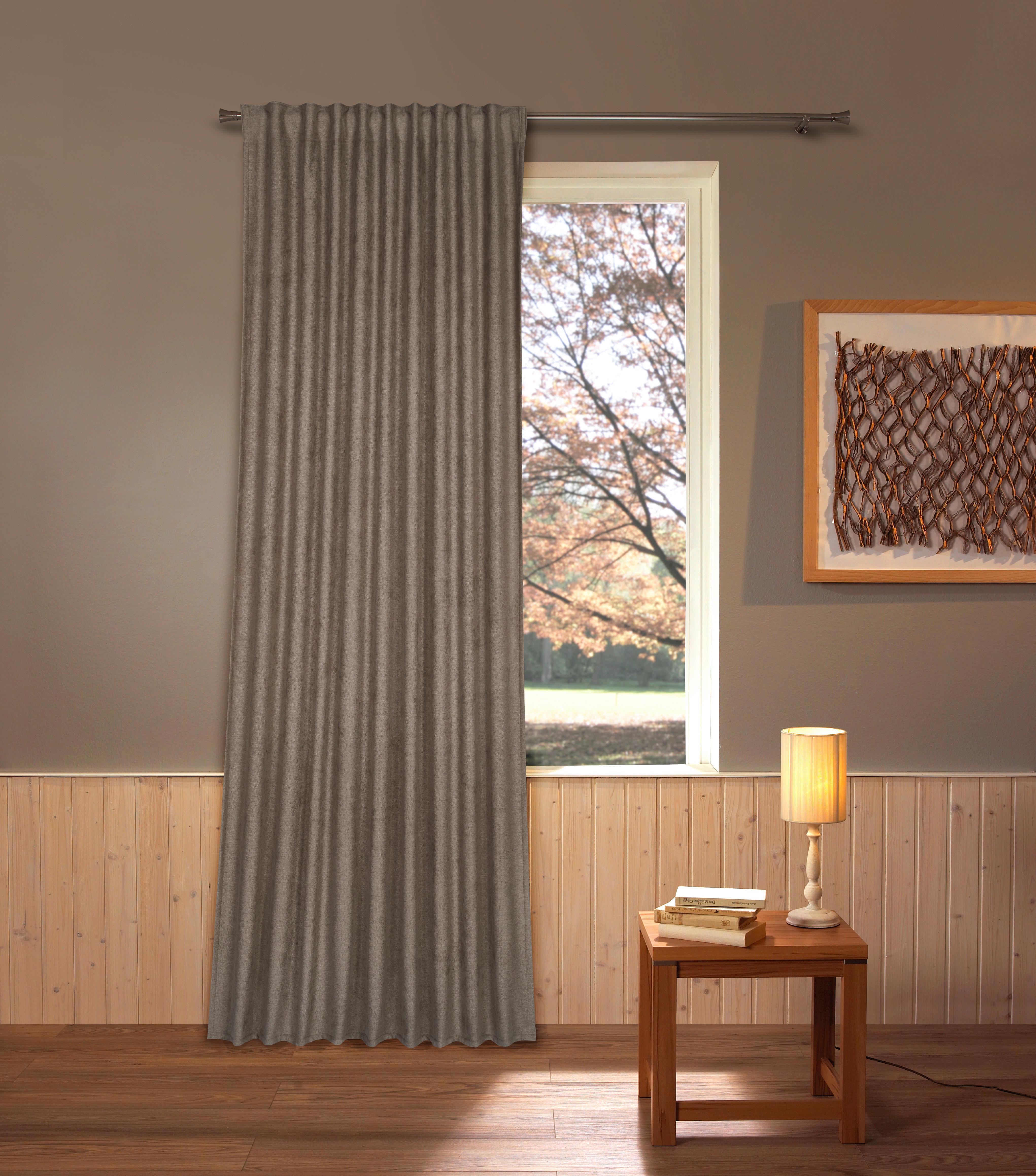 Verdunkelungsvorhang Melinda - Braun, ROMANTIK / LANDHAUS, Textil (135/245cm) - James Wood