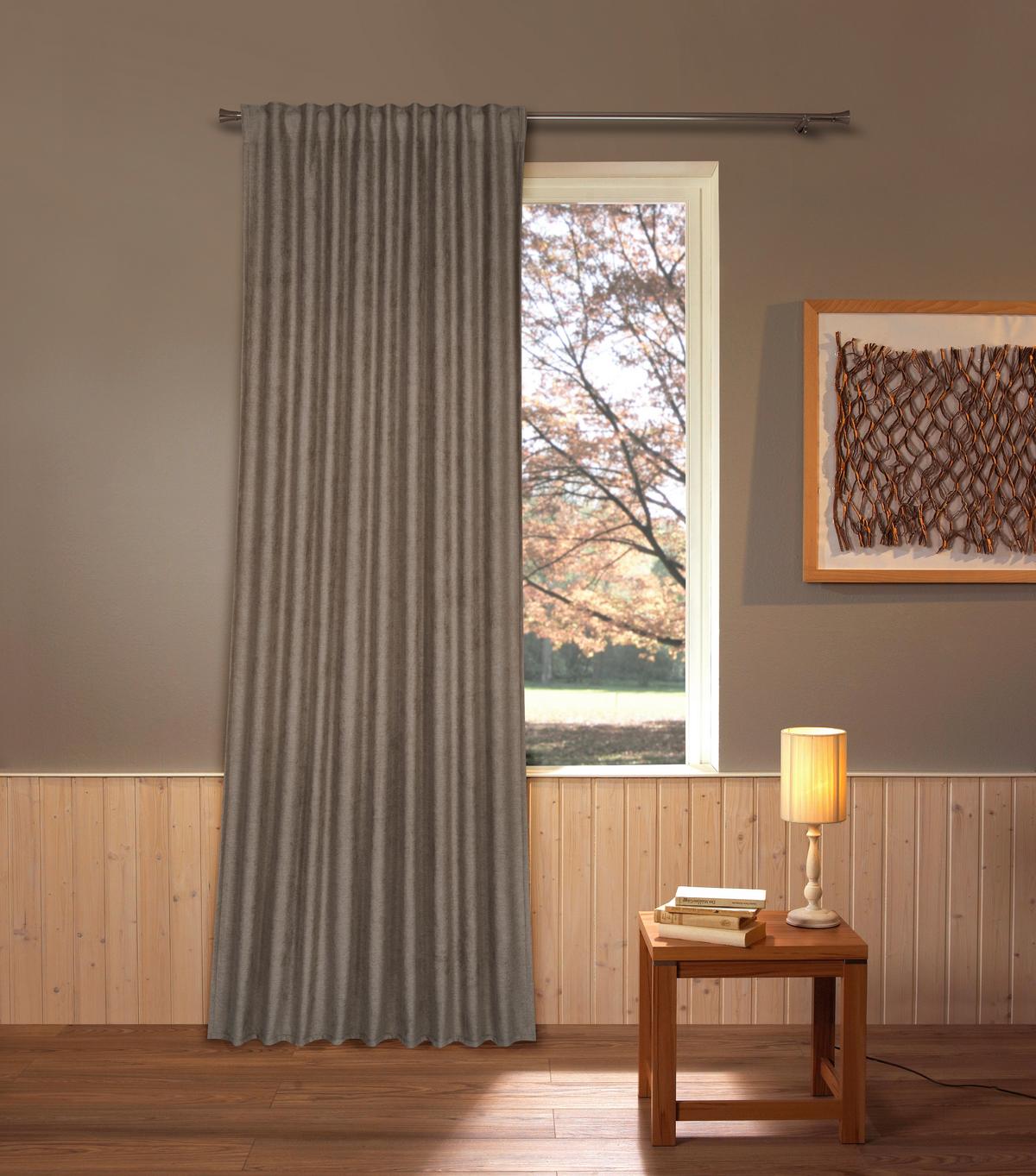 Verdunkelungsvorhang Melinda - Braun, ROMANTIK / LANDHAUS, Textil (135/245cm) - James Wood
