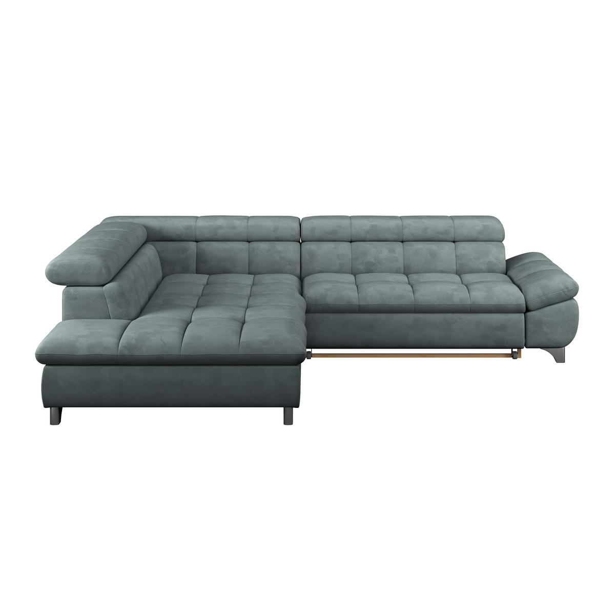Ecksofa Gemini Grün, B: 234cm - Chromfarben/Mintgrün, KONVENTIONELL, Textil (234/312cm)
