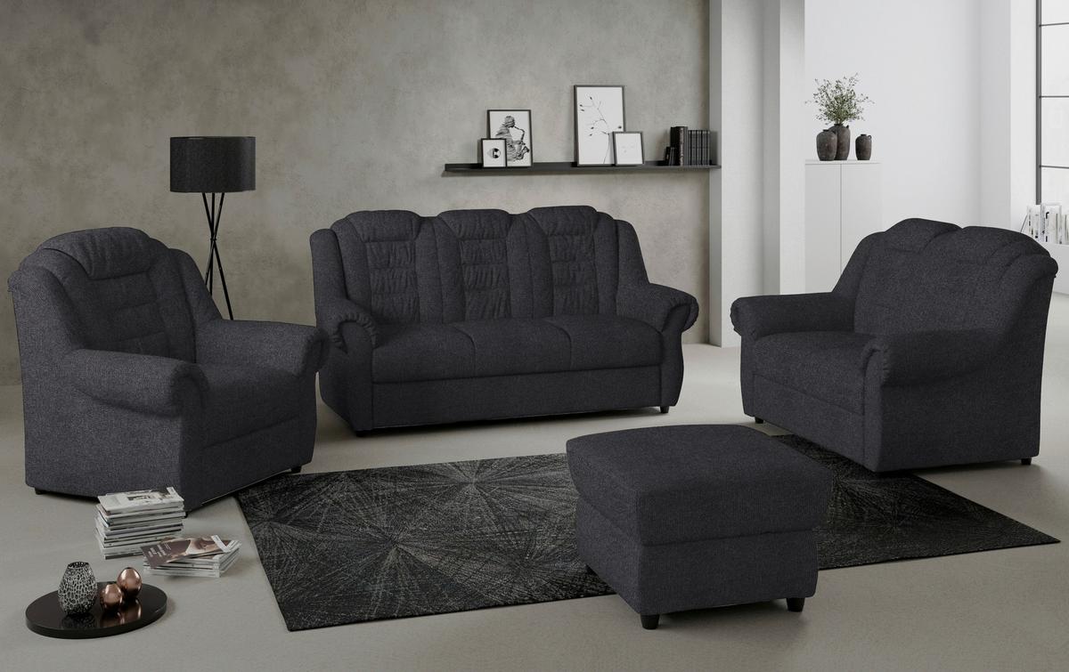 Polstersessel Boston Schwarz Chenille - Schwarz, KONVENTIONELL, Textil (104/102/101cm) - Livetastic