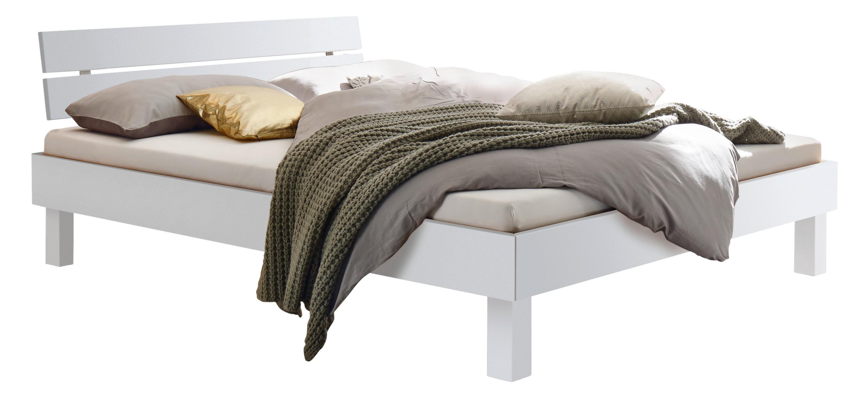 Bett Prato Kopfteil Mit 2 Paneele 200x200 cm - Weiß, Natur, Holzwerkstoff (200/200cm) - Hasena