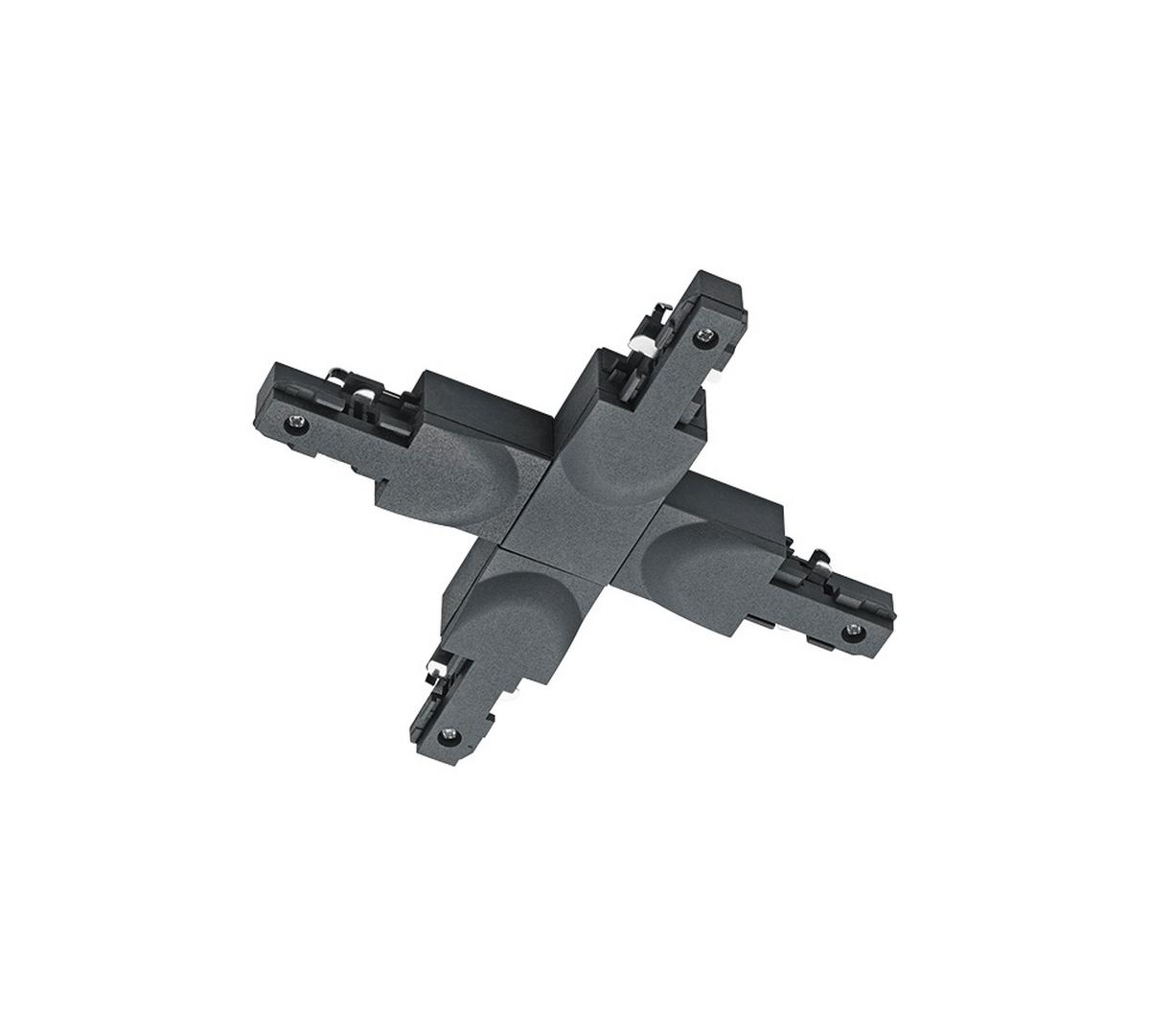 Schienensystem Duoline X-Verbinder 702432 Schwarz - Schwarz, Basics, Kunststoff (16/2/17cm) - Trio Leuchten