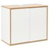 Waschbeckenunterschrank Finn B: 60 Cm, Weiß - Eichefarben/Weiß, MODERN, Holzwerkstoff (60/50/30,5cm) - MID.YOU