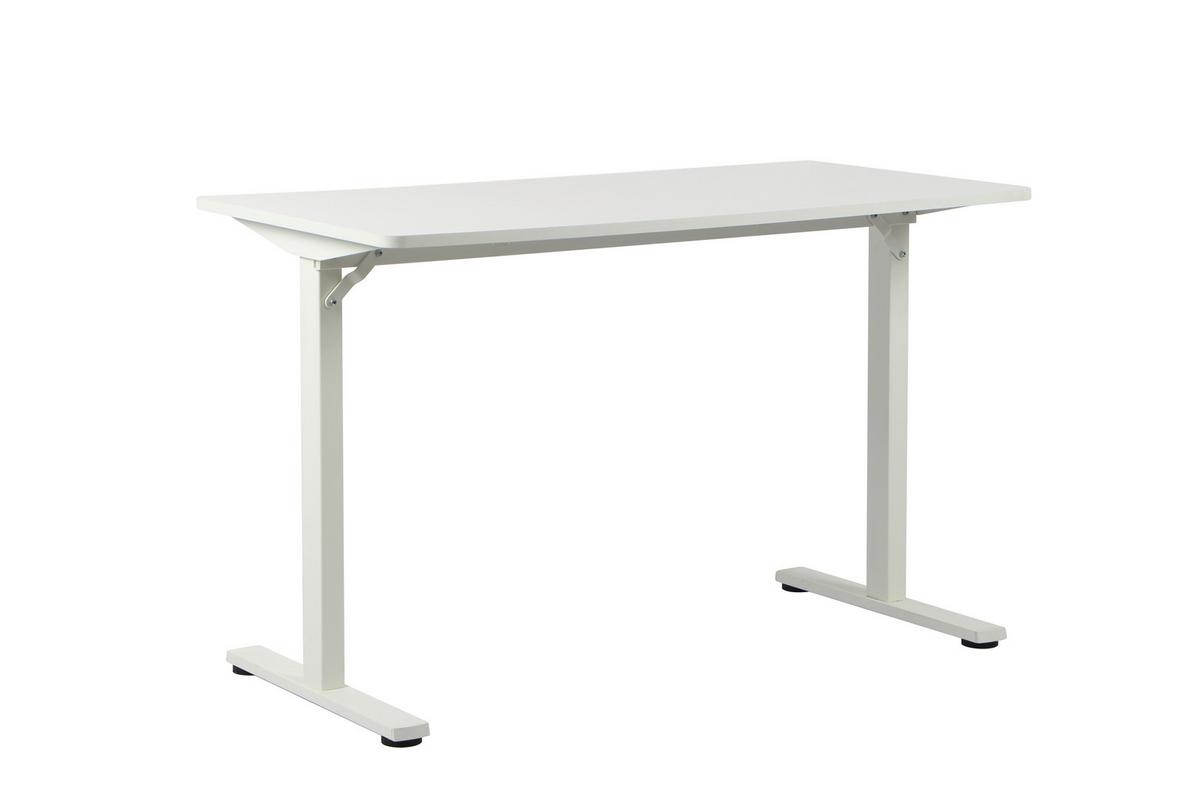 PÍSACÍ STÔL JANNIS - biela, Modern, kov/kompozitné drevo (120/60/75cm) - Mömax