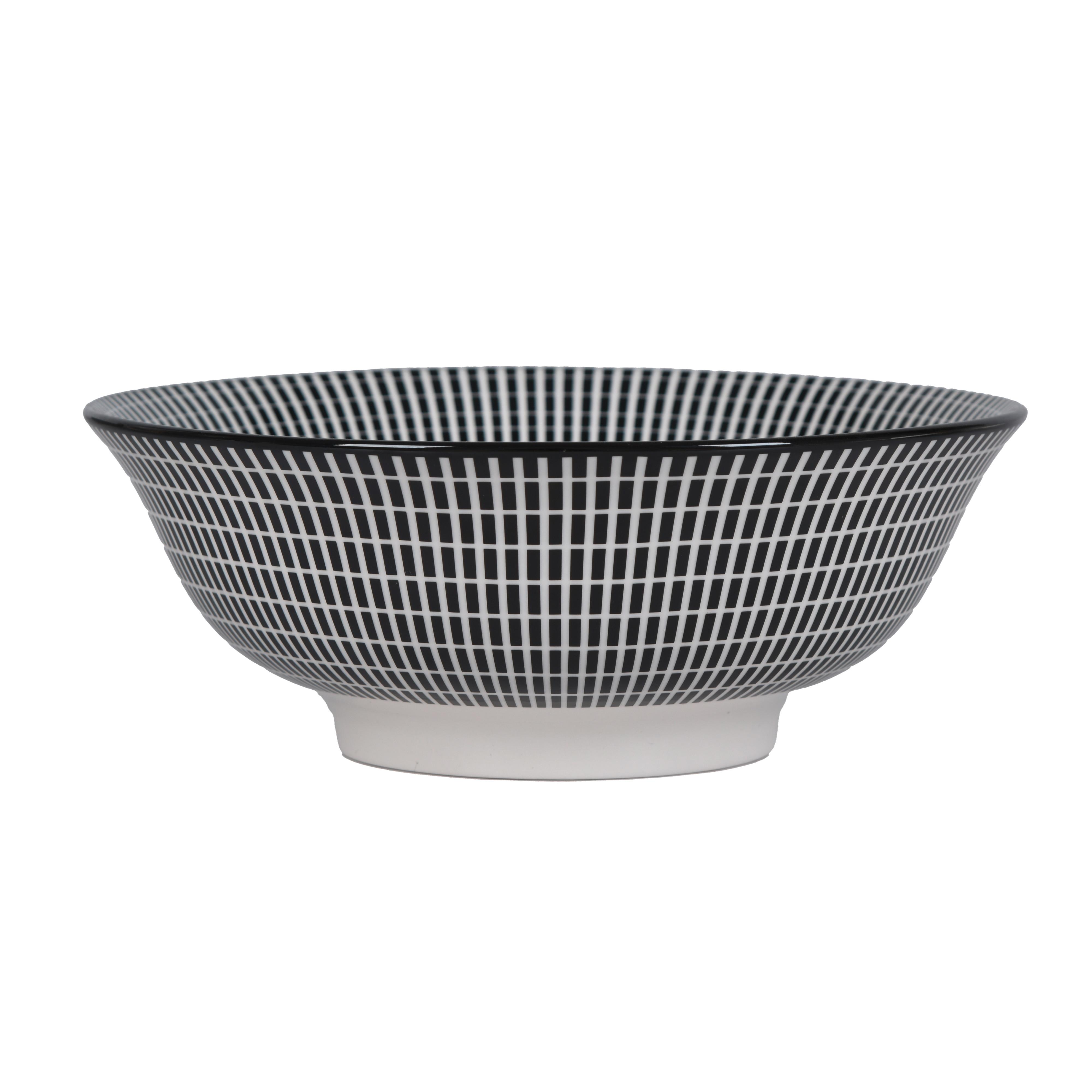 Hlboký tanier SHIVA - čierna/biela, Lifestyle, keramika (21/7,8cm) - Mömax