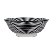 Hluboký talíř SHIVA - bílá/černá, Lifestyle, keramika (21/7,8cm) - Mömax