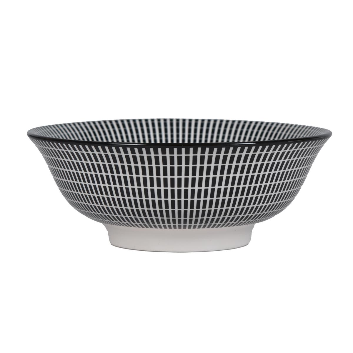 Hluboký talíř SHIVA - bílá/černá, Lifestyle, keramika (21/7,8cm) - Mömax