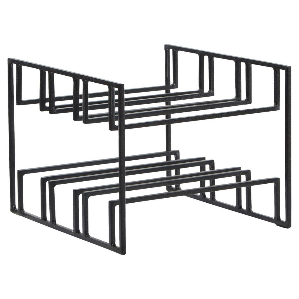 Weinregal Eisen Schwarz für 6 Flaschen BH 29x21 cm